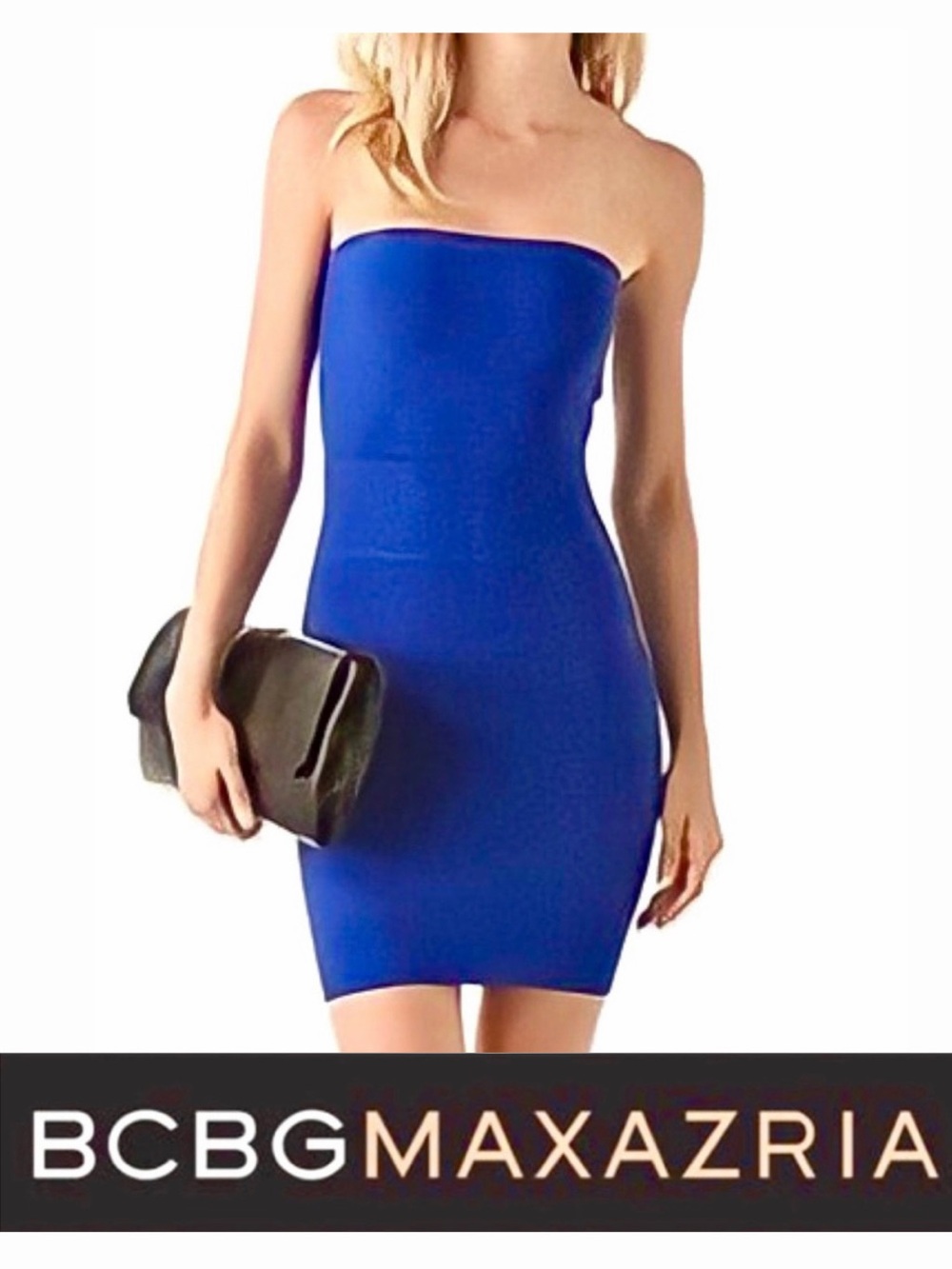 BCBGMAXAZRIA Strapless Bodycon Bandage Dress
